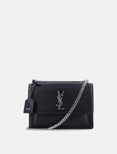 Saint Laurent Sunset Medium smooth leather bag with chain strap -  | Spazio Pritelli