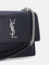 Saint Laurent Sunset Medium smooth leather bag with chain strap -  | Spazio Pritelli