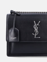 Saint Laurent Sunset Medium smooth leather bag with chain strap -  | Spazio Pritelli