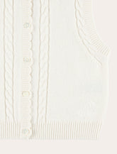 Bonpoint Jobolène girls’ sleeveless cardigan with cherry embroidery -  | Spazio Pritelli