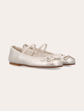 Joie gold leather Cat ballerinas Bonpoint for girl -  | Spazio Pritelli