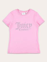 Rhinestone logo girl's t-shirt Juicy Couture -  | Spazio Pritelli