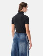 Adidas black cut-out ribbon crop top -  | Spazio Pritelli