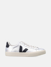 Veja Campo silver and black leather sneakers -  | Spazio Pritelli