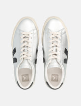 Veja Campo silver and black leather sneakers -  | Spazio Pritelli