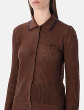 Cardigan Miu Miu in cotone con motivo traforato -  | Spazio Pritelli