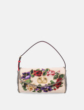 Valentino Garavani Vain Soft Embroidered Linen Small Shoulder Bag -  | Spazio Pritelli