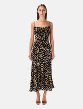 Balmain leopard-print velvet midi dress with thin straps -  | Spazio Pritelli