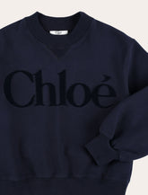 Chloé kids velvet logo sweatshirt -  | Spazio Pritelli