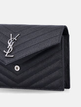 Saint Laurent Cassandre Envelope Chain Wallet in grain de poudre leather -  | Spazio Pritelli