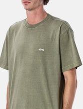 Obey Lowercase Pigment Dyed Cotton T-Shirt -  | Spazio Pritelli