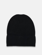 Moncler wool and cashmere beanie in navy blue -  | Spazio Pritelli