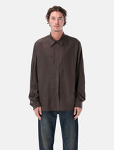Our Legacy brown oversized Tencel shirt -  | Spazio Pritelli