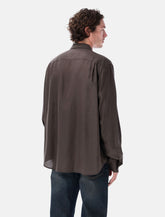 Our Legacy brown oversized Tencel shirt -  | Spazio Pritelli