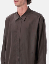 Our Legacy brown oversized Tencel shirt -  | Spazio Pritelli