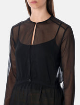 Our Legacy black sheer crinkle waist blouse -  | Spazio Pritelli