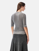 Our Legacy Dual grey spray-dye wool knit top -  | Spazio Pritelli