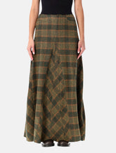 Our Legacy Rebel green checked wool skirt -  | Spazio Pritelli