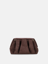 Themoirè Afrodite eco-suede clutch bag -  | Spazio Pritelli