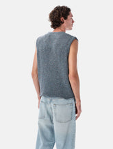 ERL blue mélange knit vest -  | Spazio Pritelli