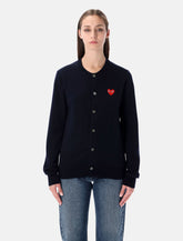 Comme des Garçons Play wool cardigan with red heart -  | Spazio Pritelli