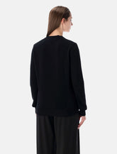 Comme des Garçons Play wool cardigan with red crystal heart -  | Spazio Pritelli