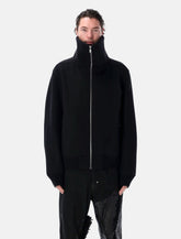 Rick Owens Blixia Short Coat black with Dracu collar -  | Spazio Pritelli