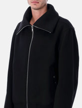Rick Owens Blixia Short Coat black with Dracu collar -  | Spazio Pritelli