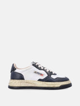 Autry x Maison Mihara Yasuhiro Medalist Low Super Vintage white and black leather woman's sneakers -  | Spazio Pritelli