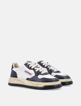 Autry x Maison Mihara Yasuhiro Medalist Low Super Vintage white and black leather woman's sneakers -  | Spazio Pritelli