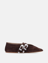 Claudia Ballet Slippers Chocolate Suede -  | Spazio Pritelli
