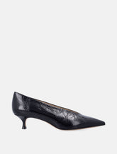 Babouche Kitten Heels Black Naplack -  | Spazio Pritelli