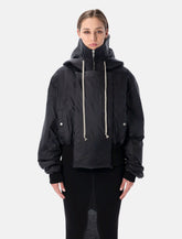 Rick Owens DRKSHDW black recycled nylon Alice cropped parka -  | Spazio Pritelli