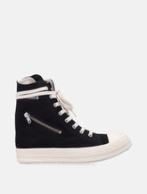 Rick Owens DRKSHDW Women’s Cargo Sneaks in Black Overdyed Denim -  | Spazio Pritelli