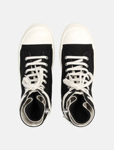Rick Owens DRKSHDW Women’s Cargo Sneaks in Black Overdyed Denim -  | Spazio Pritelli