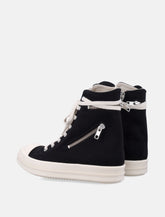 Rick Owens DRKSHDW Women’s Cargo Sneaks in Black Overdyed Denim -  | Spazio Pritelli