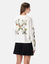 Off-White embroidered floral Arrow long-sleeve T-shirt -  | Spazio Pritelli