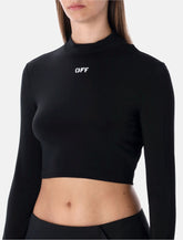 Off-White "Off Stamp" cropped long-sleeve top -  | Spazio Pritelli
