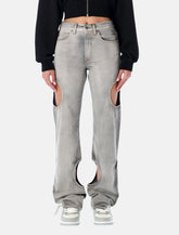 Off-White grey Meteor cut-out jeans -  | Spazio Pritelli