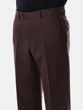 Sunflower wool twill trousers in brown -  | Spazio Pritelli