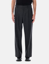 Sunflower wide-leg wool twill trousers in grey -  | Spazio Pritelli