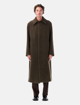 Sunflower Italian Wool Long Coat in Green -  | Spazio Pritelli