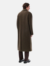 Sunflower Italian Wool Long Coat in Green -  | Spazio Pritelli