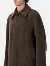 Sunflower Italian Wool Long Coat in Green -  | Spazio Pritelli