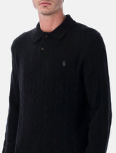 Polo Ralph Lauren cable knit wool and cashmere polo sweater -  | Spazio Pritelli