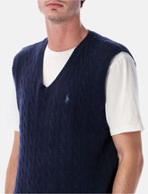 Polo Ralph Lauren cable-knit cashmere sleeveless jumper with V-neck -  | Spazio Pritelli