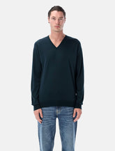 John Smedley Blenheim extra fine merino wool V-neck jumper -  | Spazio Pritelli