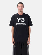 Y-3 NBHD oversized black cotton logo t-shirt -  | Spazio Pritelli