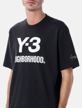 Y-3 NBHD oversized black cotton logo t-shirt -  | Spazio Pritelli