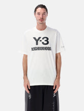 Y-3 NBHD oversized white cotton logo t-shirt -  | Spazio Pritelli